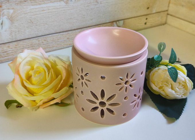 Coffret Brûleur Fleur Rose 
