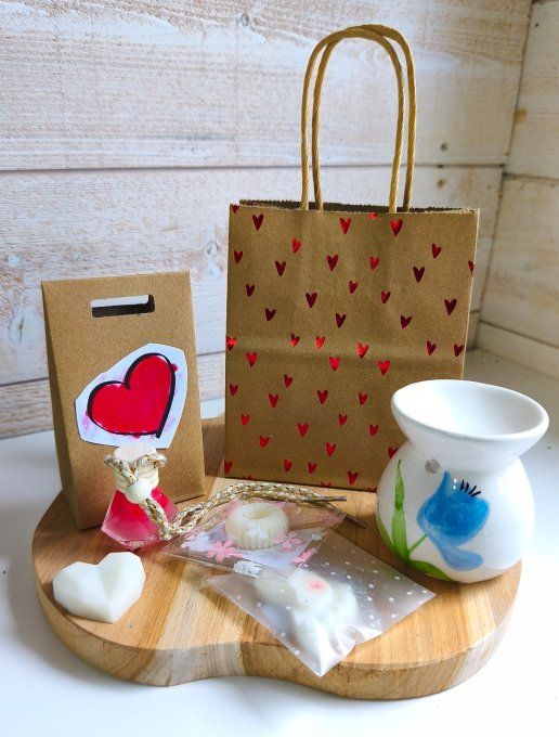 Coffret Maman marguerite bleu 